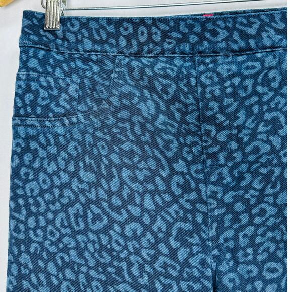 Spanx Jean-ish Slimming Ankle Leggings – Blue Denim Leopard Print – Medium - Picture 3 of 7